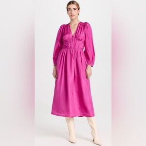 NWT Sea New York 100% Silk “Fabiola” Maxi Dress in Fuchsia